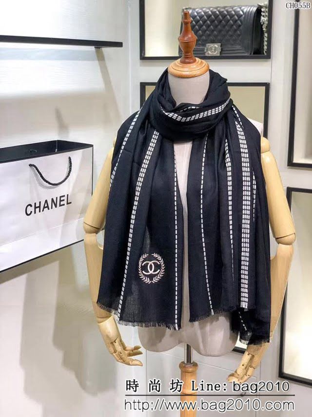 CHANEL香奈兒 2018年最新款羊絨長巾 CH055 LLWJ6055